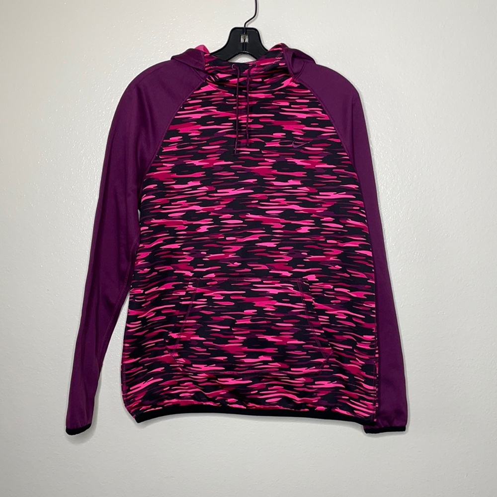 Nike Therma-Fit Hoodie sz Medium Pink/Purple/Black‎